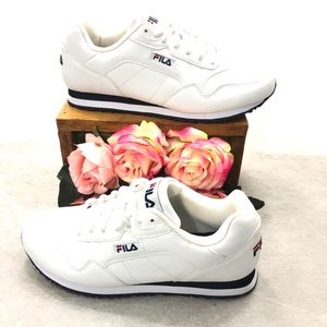 FILA Men's Cress White FILA Navy FILA RED size 9